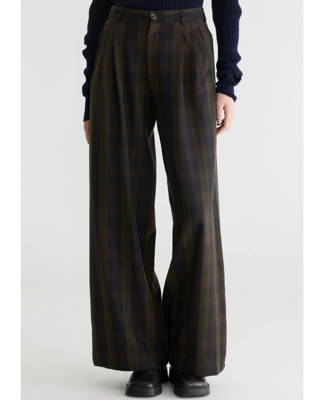 Volkert Wide Leg Trousers in Check C by Bellerose