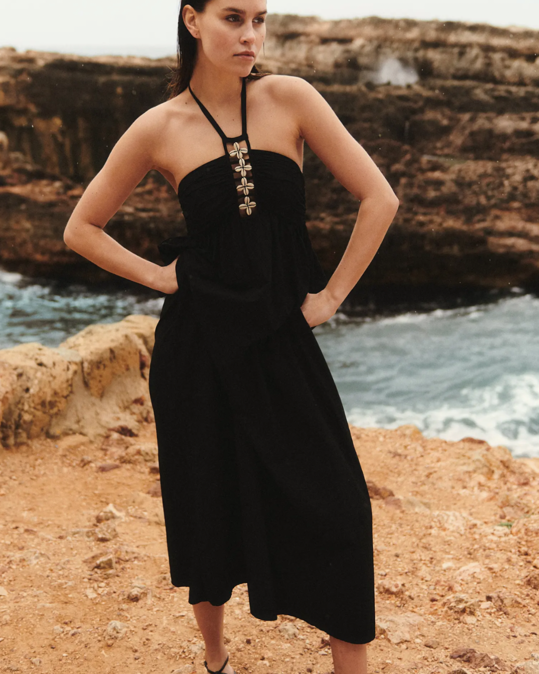 Palazzo Dress in Black by Rails