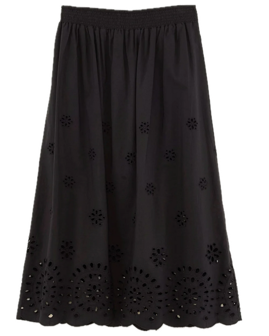 Dorine Midi Skirt in Black by Bellerose