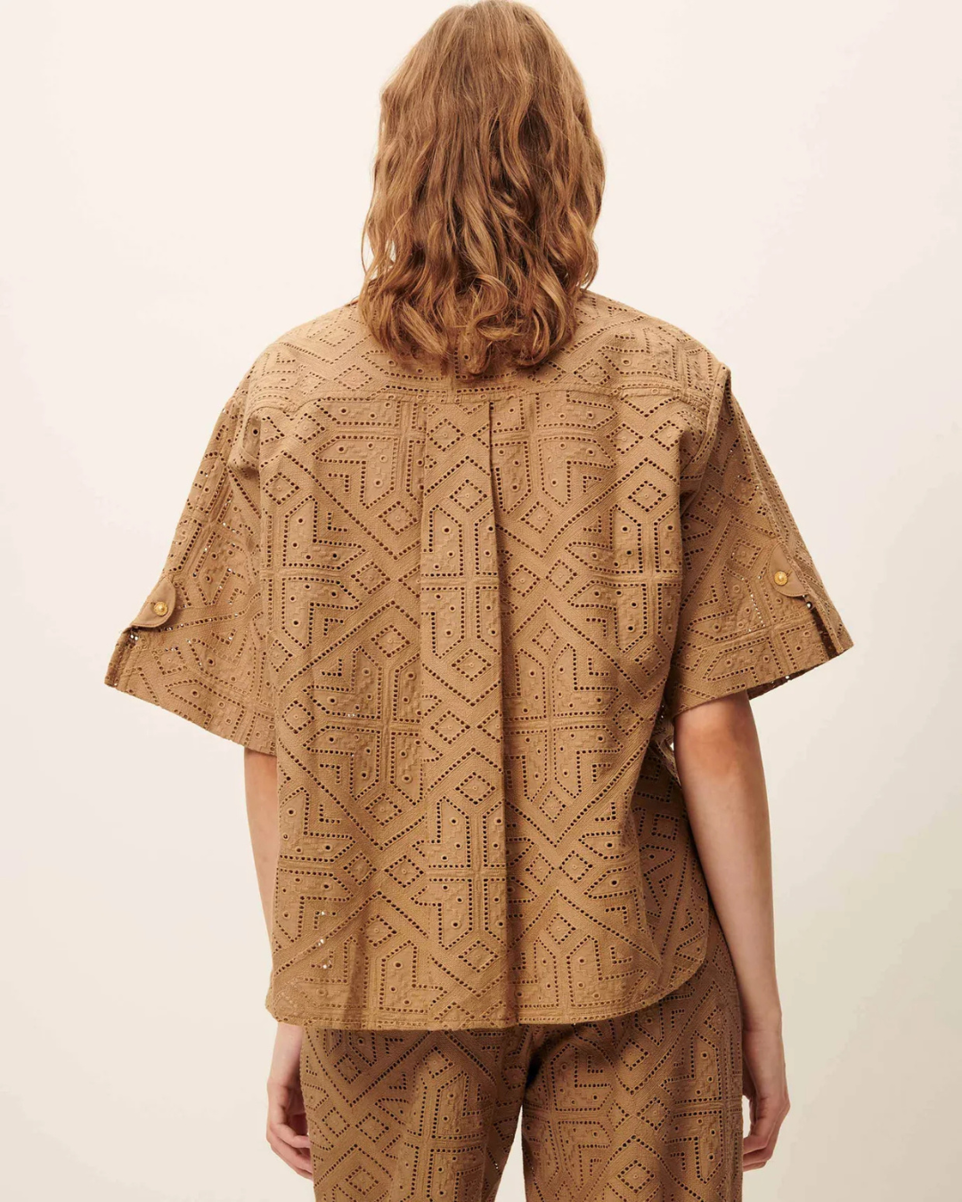 Kaia Embroidered Shirt in Pampa by Sessùn