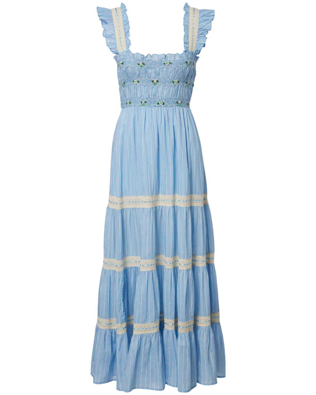 Aubrie Dress in Ikat Writing Blue by RIXO
