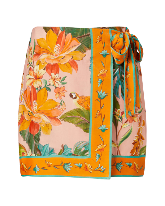 Birds Mini Skirt in Canto Dos Passaros by Farm Rio