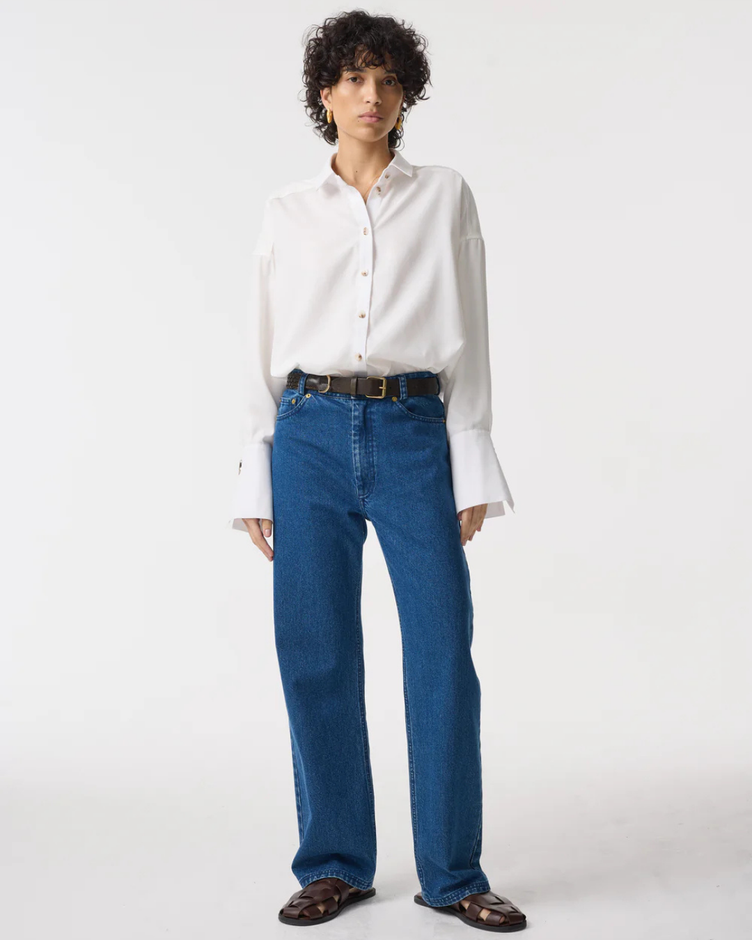 Dylan Classic Slim Straight Jeans in Midwash by AKYN
