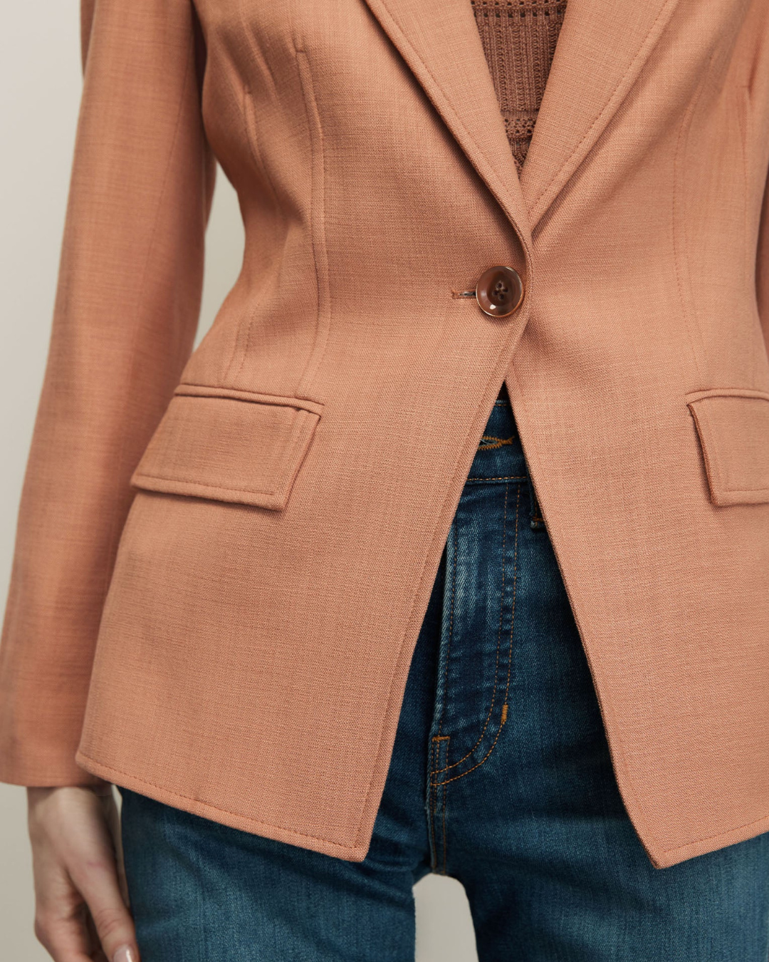 Isaac Dickey Jacket in Chai by Veronica Beard