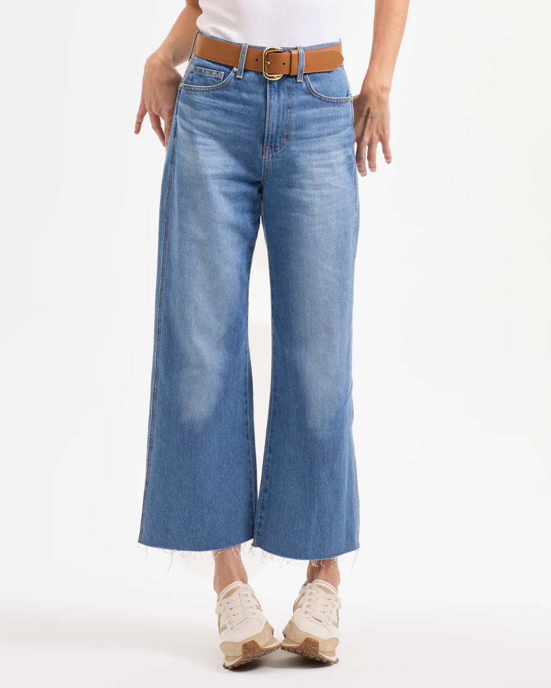 Taylor Cropped Wide Leg Jean in Enough Said by Veronica Beard