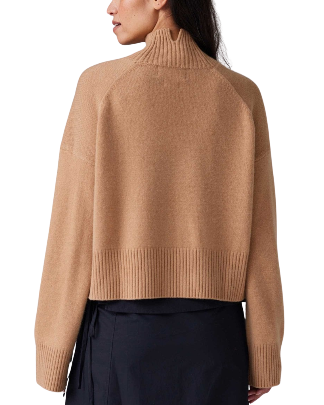 Chunky Carmen Funnel Neck in Camel by Colorush