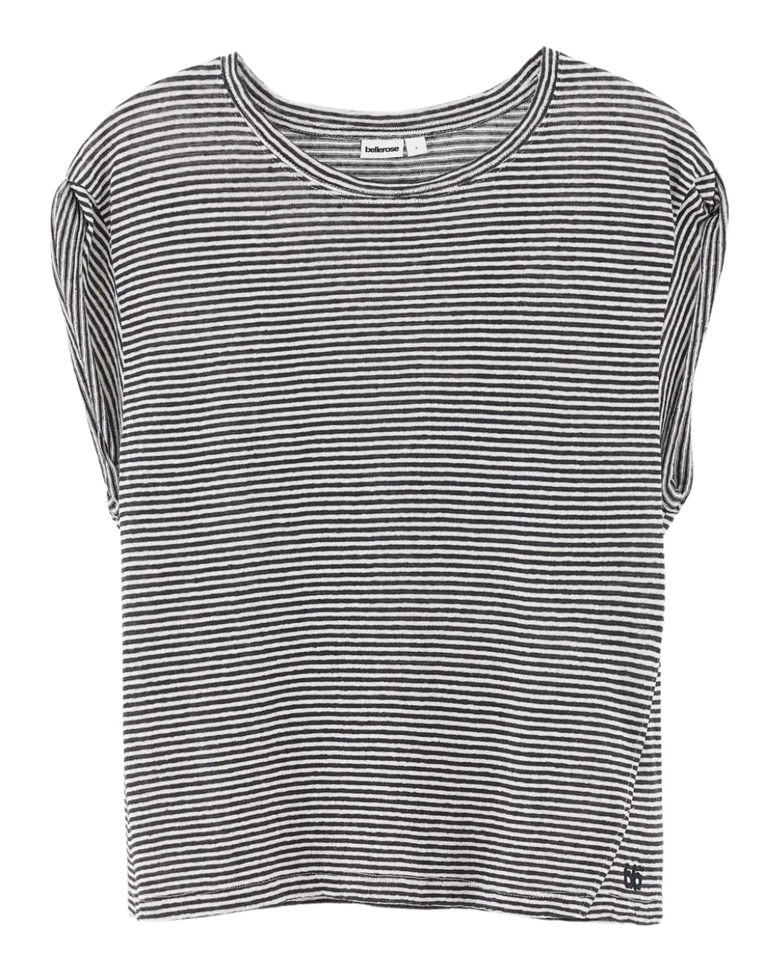 Vlyn Striped Tee in Black by Bellerose