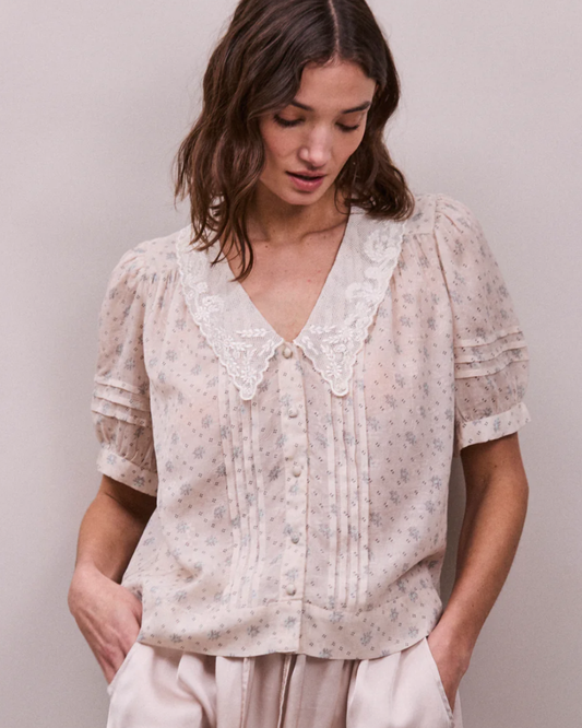 Deco Blouse in Cornflower Print by FAUNE