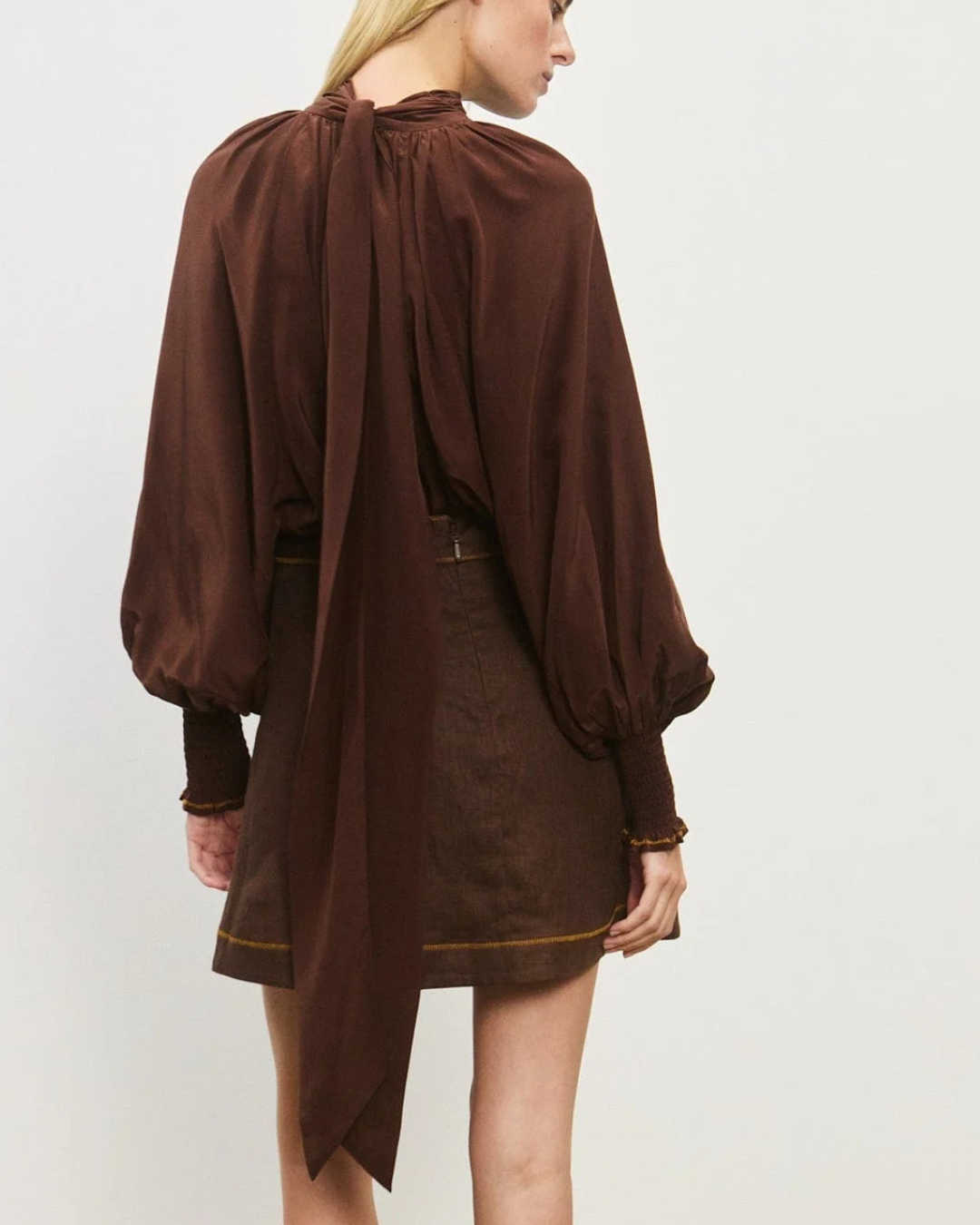 Vito Blouse in Chocolate by Alemais