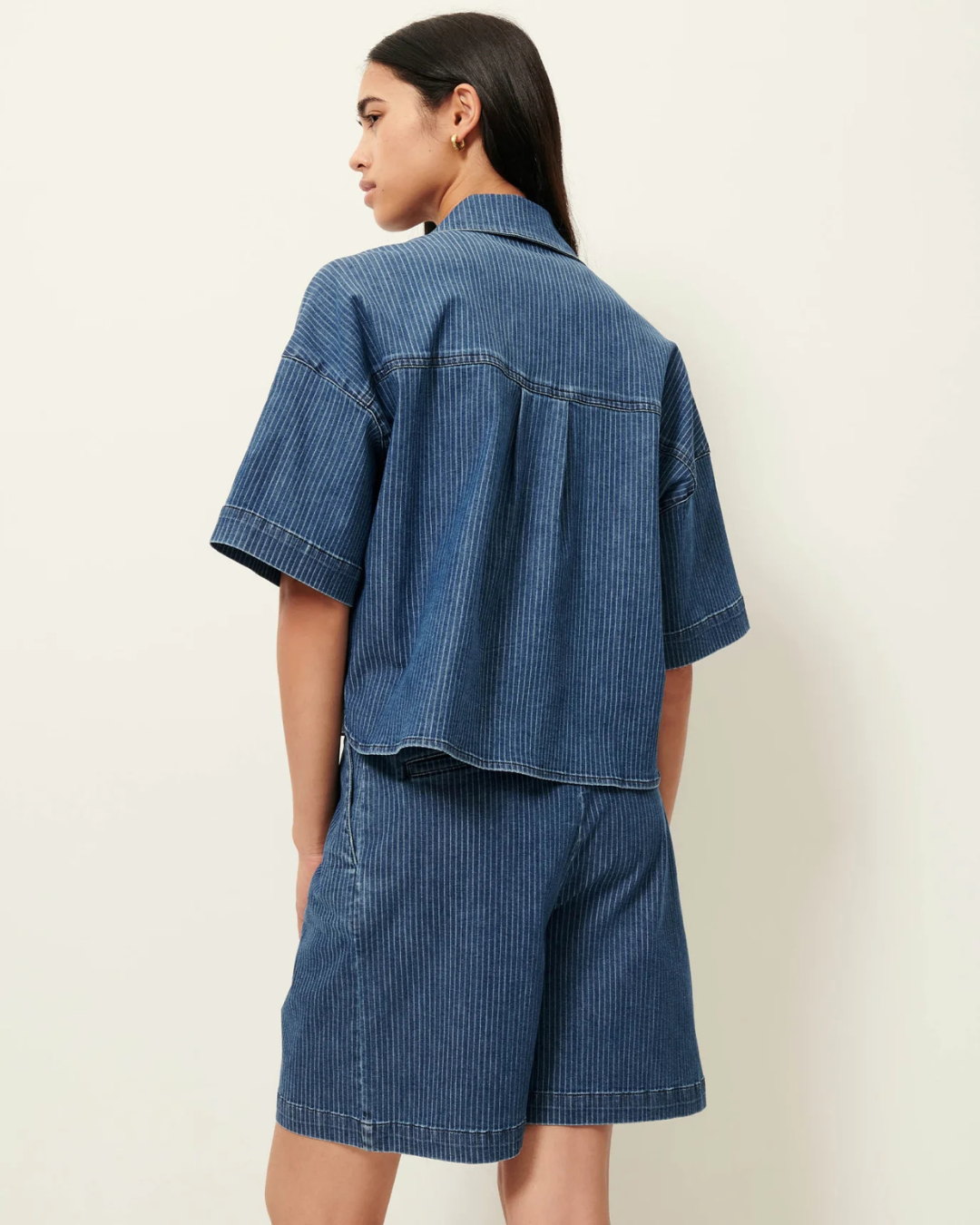 Newport Denim Overshirt in Regate Blue by Sessùn