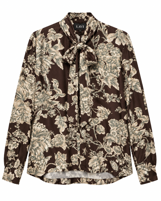 Clio Blouse in Brown by LAVI Couture