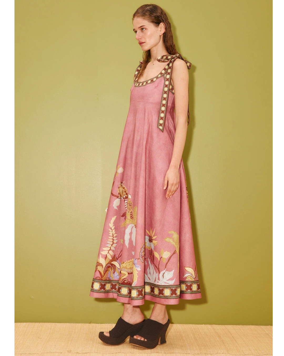 Zuri Ballet Sundress in Rose by Alemais