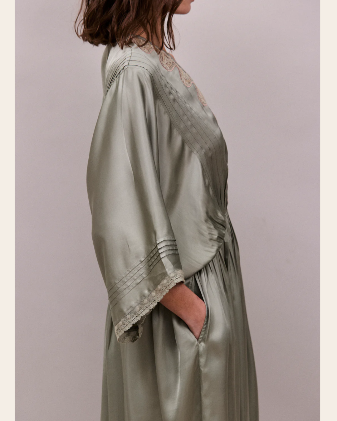 Honeysuckle Dress in Duck Egg Green by FAUNE