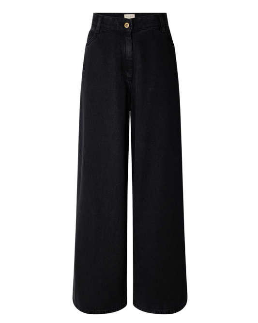 Dalt Jeans in Black by Sessùn