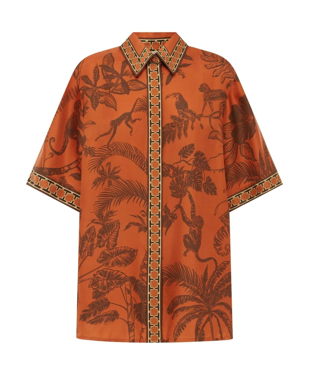 Monkey Dance Silk Shirt by Alemais