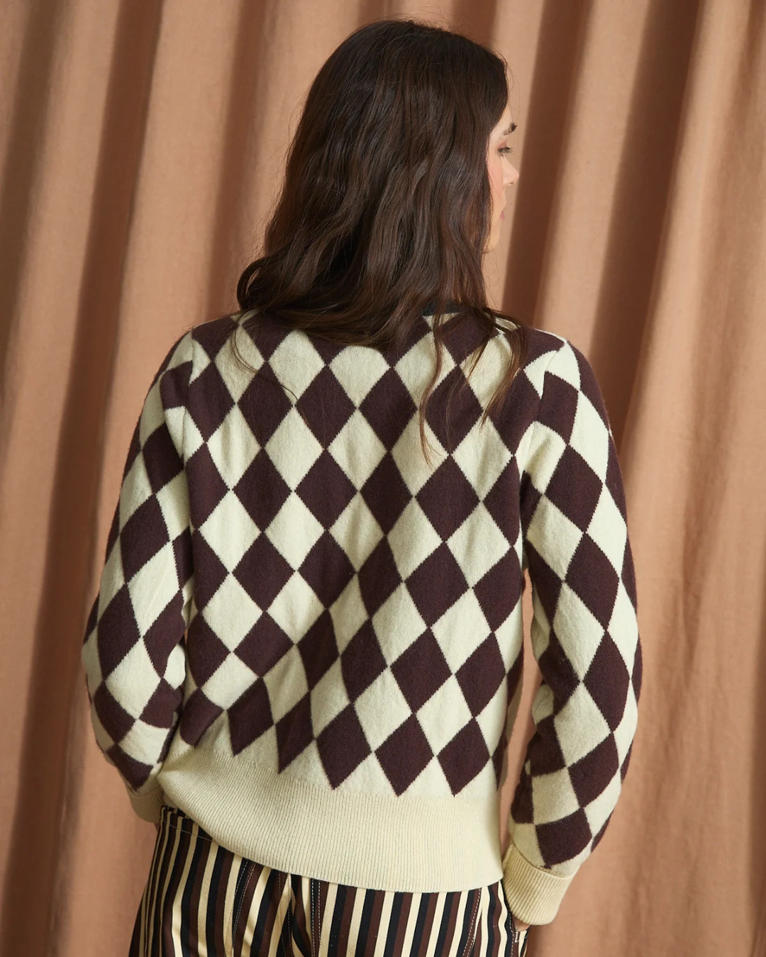Arlequin Knitted Jacket in Butter by SOPHIE + LUCIE