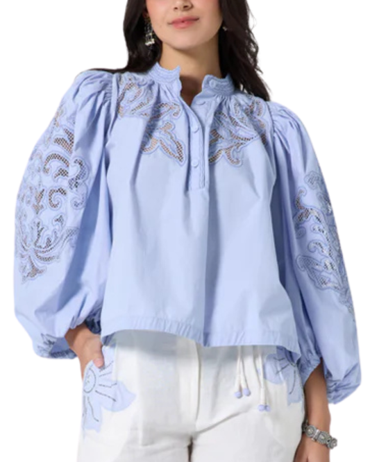 Vesma Top in Windsurfer Blue by Scarlett Poppies