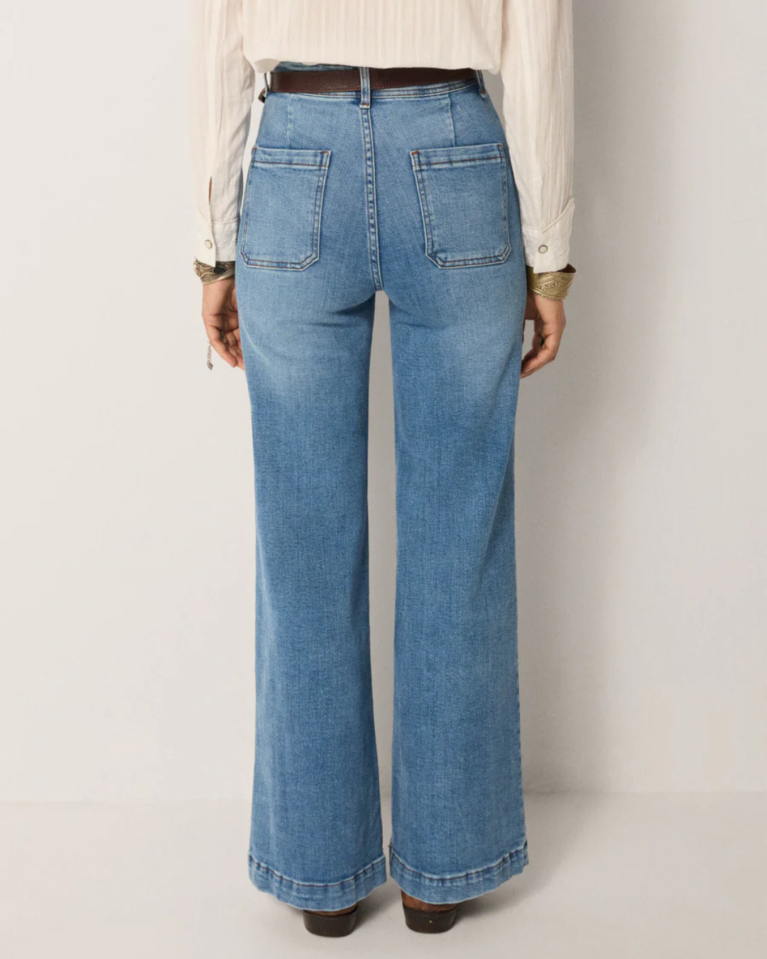 Giuletta Pant in Light Blue Denim by Maison Hotel