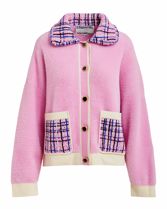 Joilu Knitted Jacket in Cotton Andy by Essentiel Antwerp