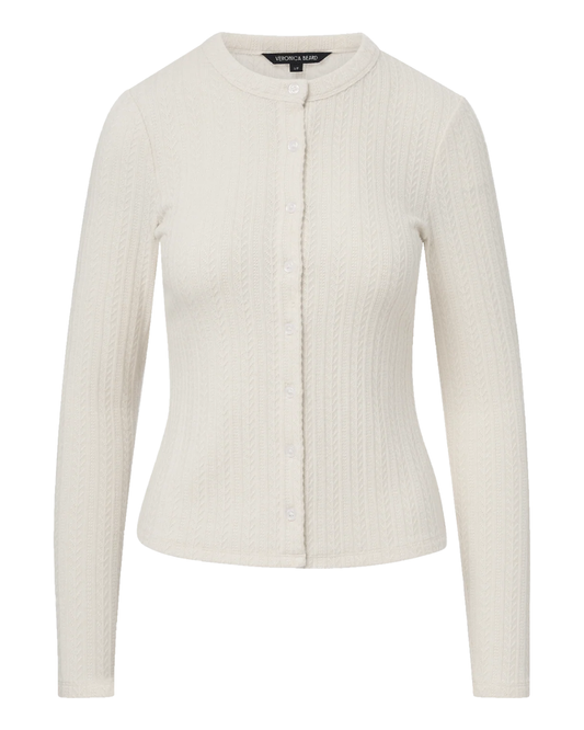 Lira Cardigan in Ecru by Veronica Beard