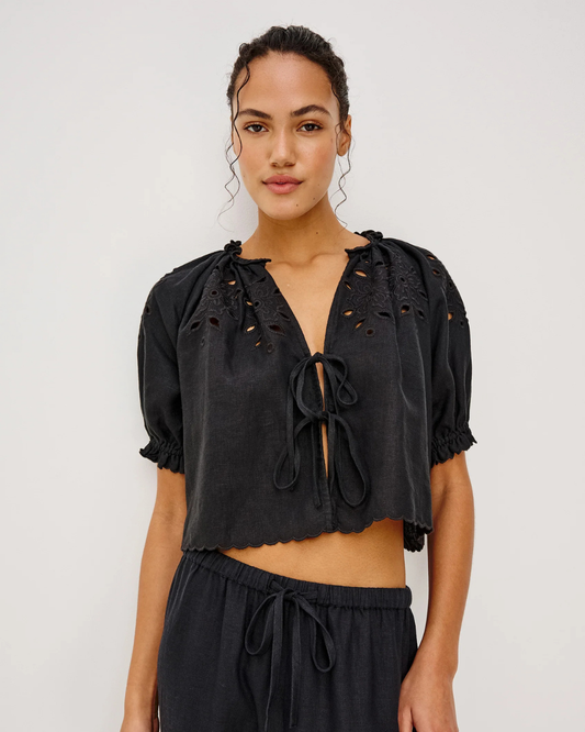 Lizbeth Blouse in Black by Rails