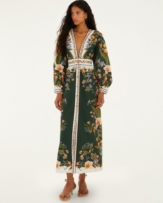 Nature Green Maxi Dress by FARM Rio
