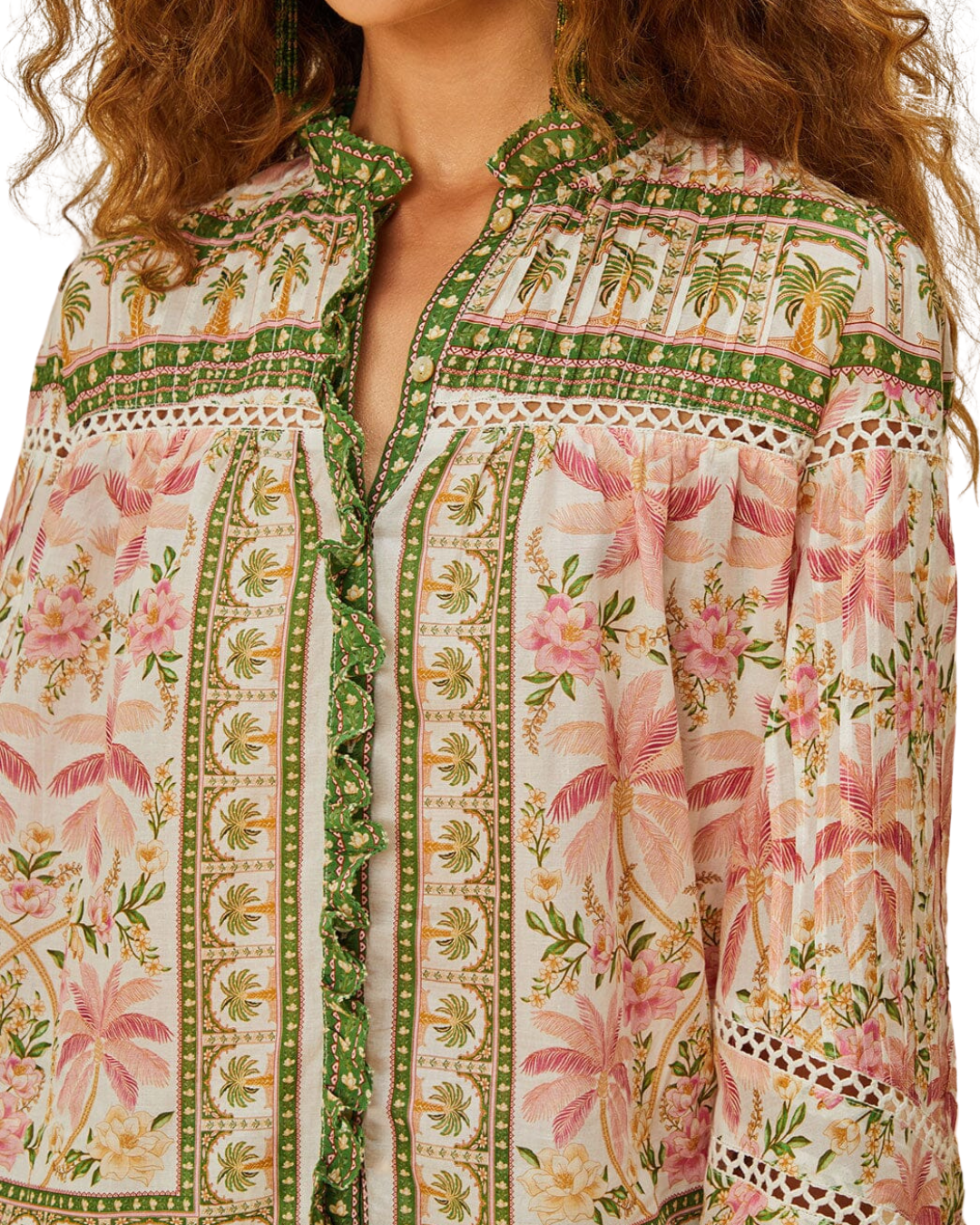 Palm Dream Off-White Blouse by FARM RIO