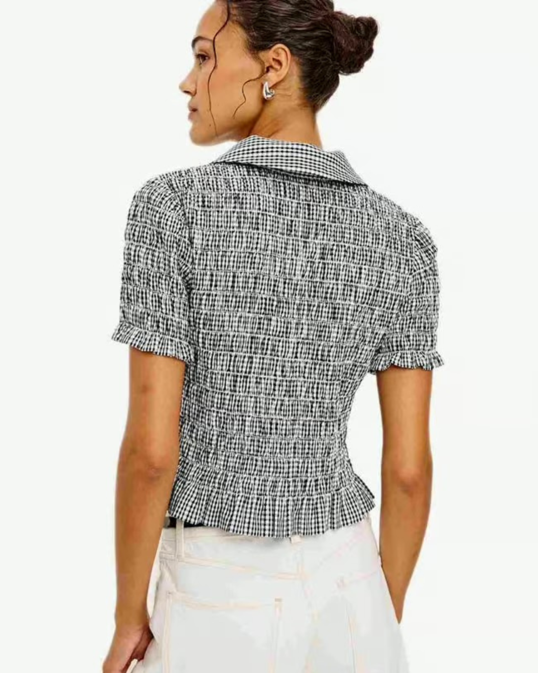 Alton Top in Black Gingham by Rails