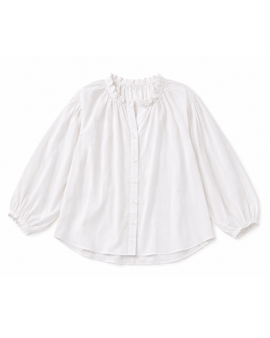 Thalia Cotton Voile Shirt in Ivory by Lilly Pilly