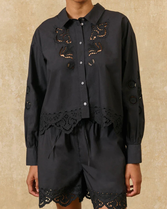 Rafael Shirt in Black by Louise Misha