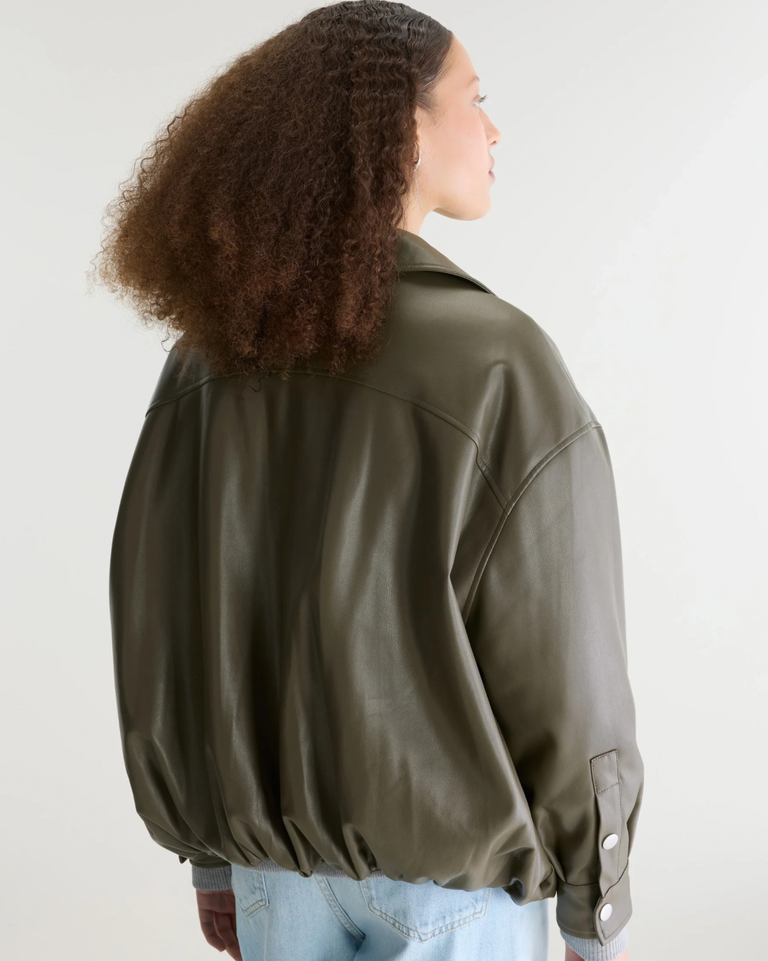 Jellis Faux Leather Jacket in Dusty Olive by Bellerose