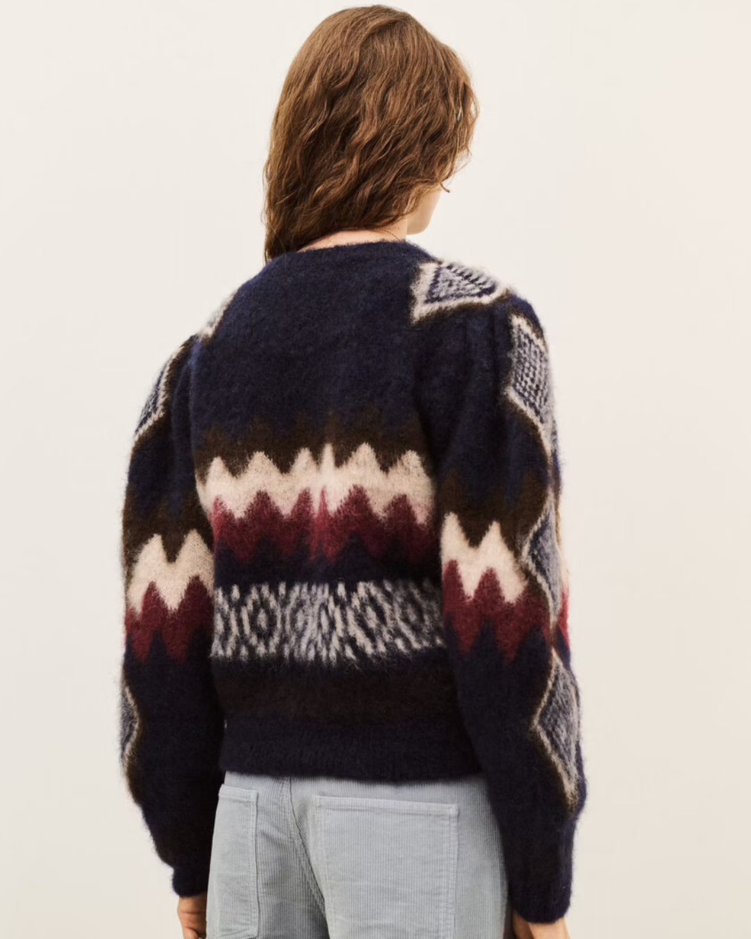 Floyd Pullover Jumper in Marine Navy by BA&SH