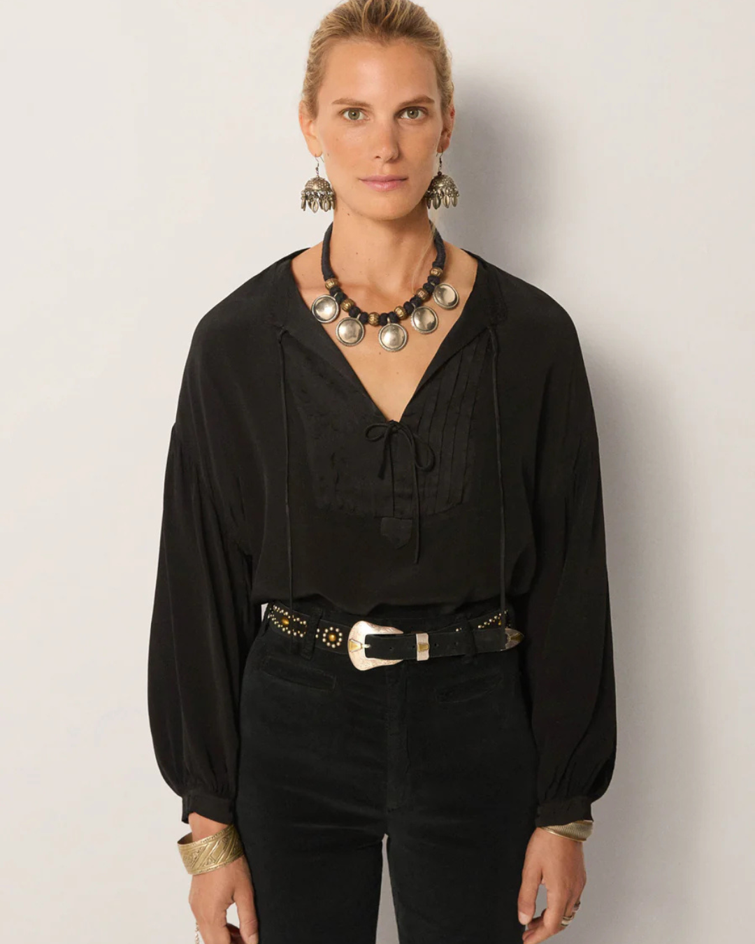 Giovanni Blouse in Tuxedo Onix by Maison Hotel