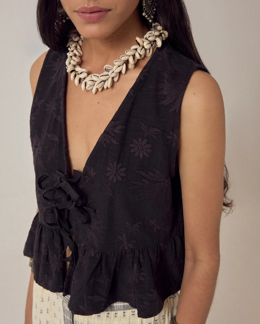 Zhou Vest in Mandarin Onyx by Maison Hotel