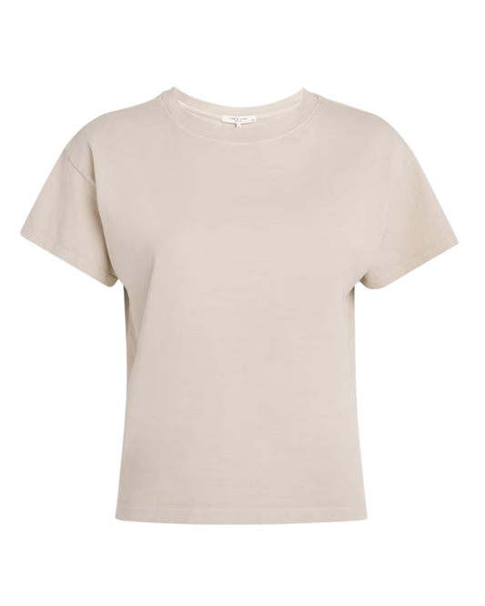 Kelly Boxy Tee in Soft Beige by Rag & Bone