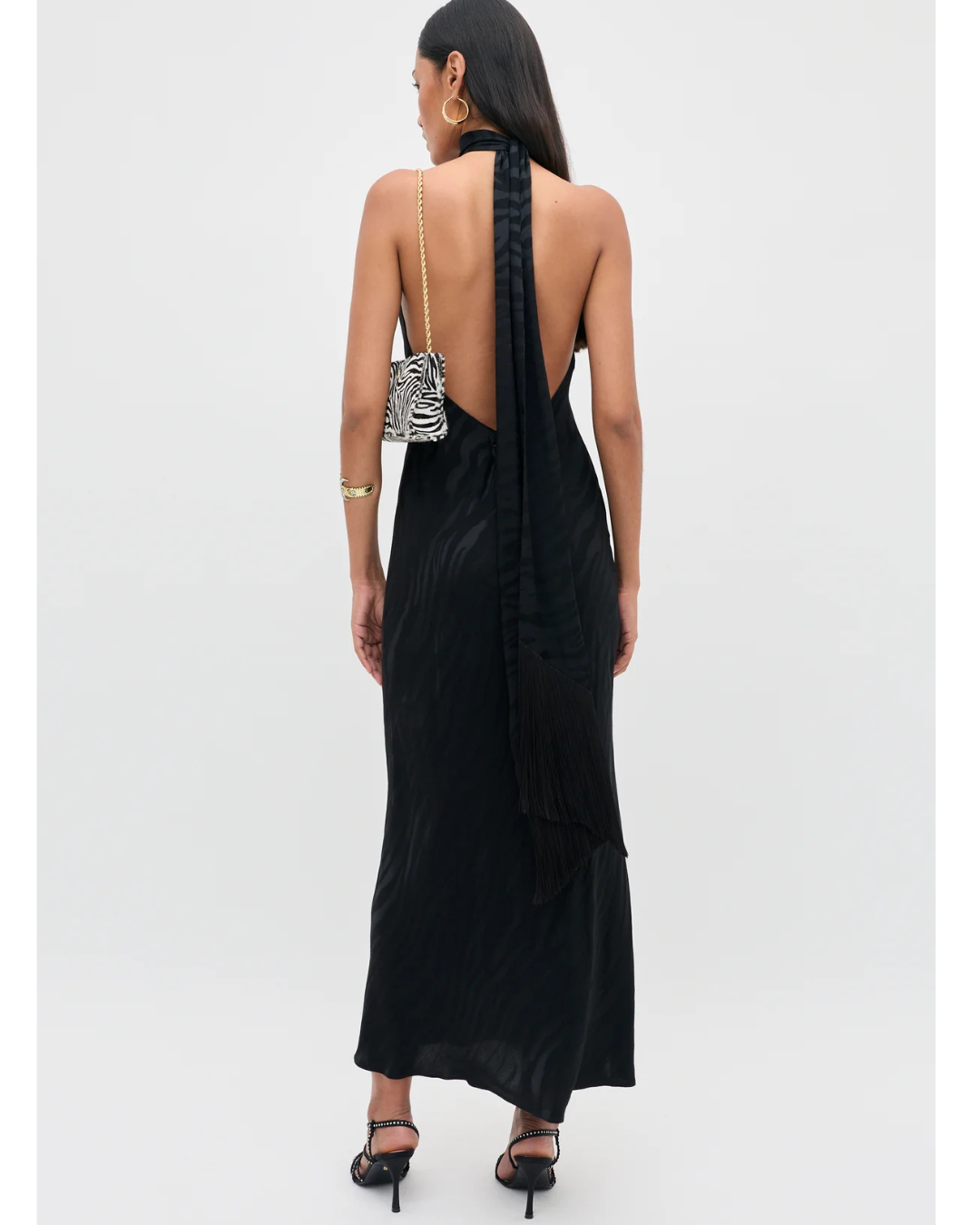 Maura Dress in Cooper Jacquard Black by RIXO
