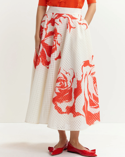 Jango Maxi Skirt in Off White by Essentiel Antwerp