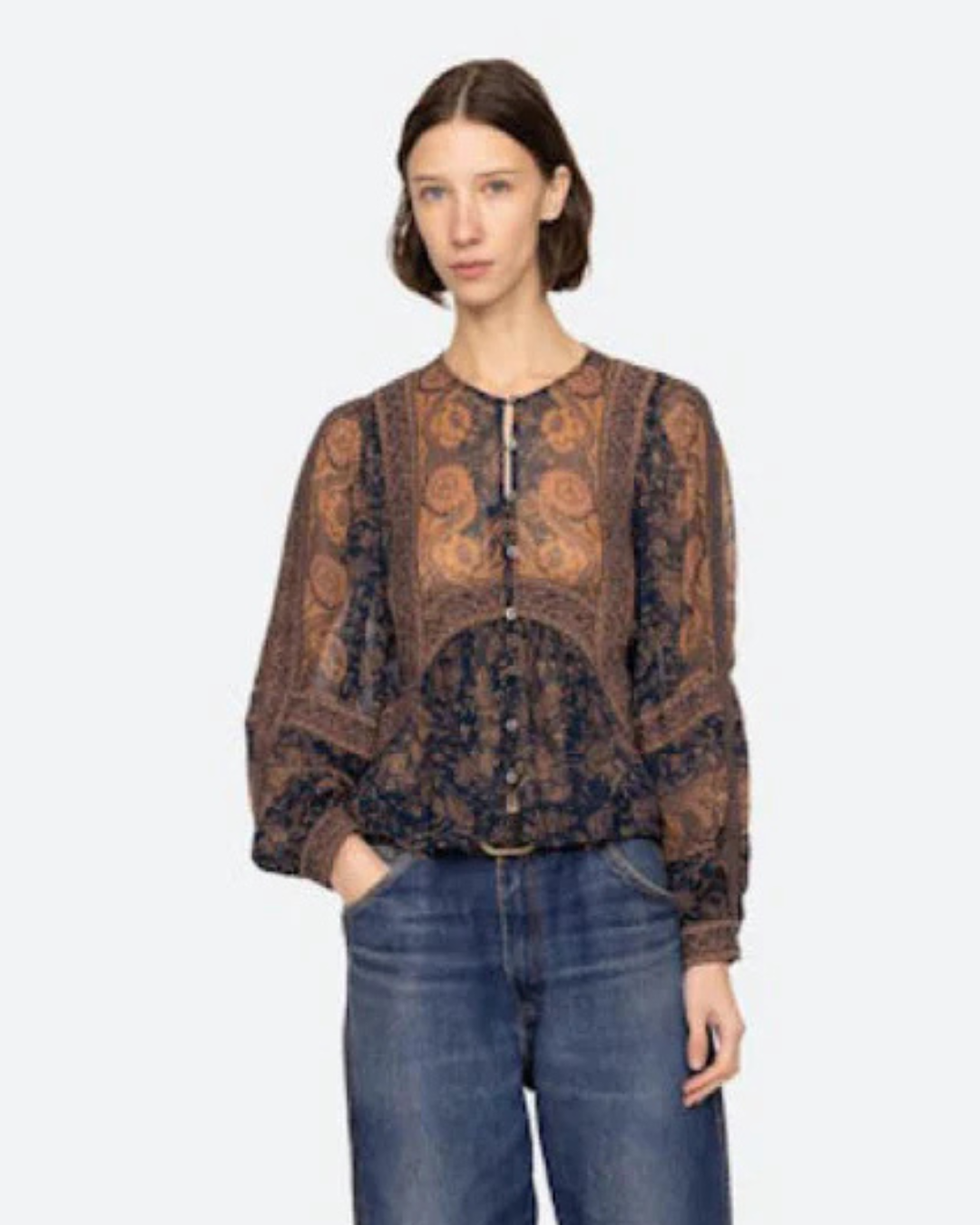 Melba Blouse in Blue by Sea New York