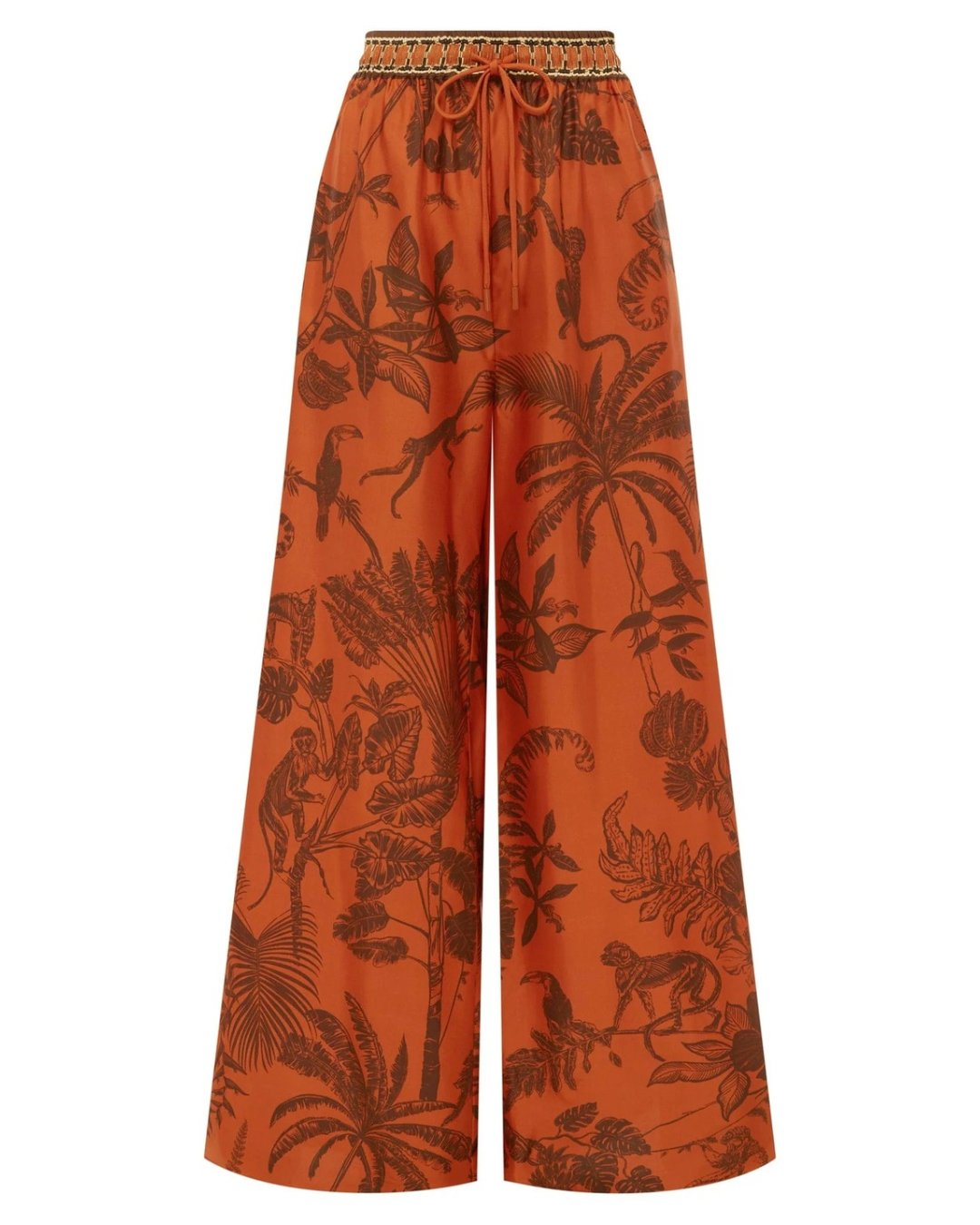 Monkey Dance Silk Palazzo Pant by Alemais