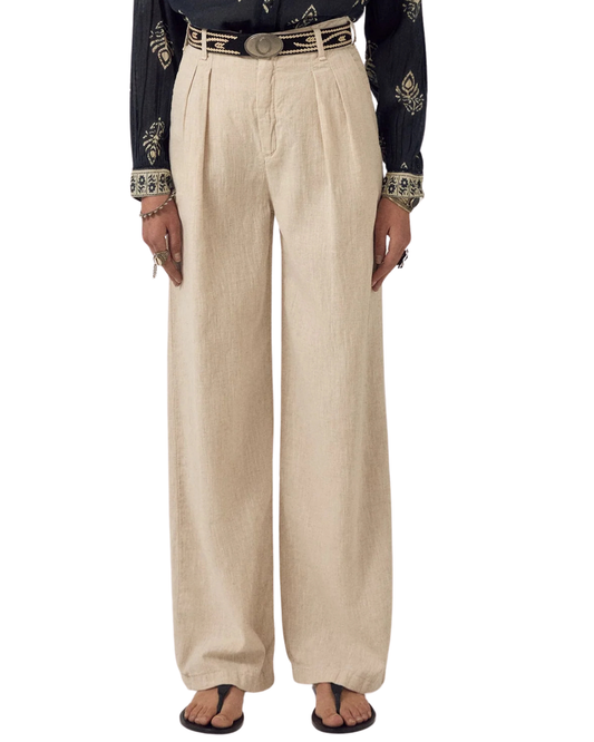 Marina Pant in Rustic Linen by Maison Hotel