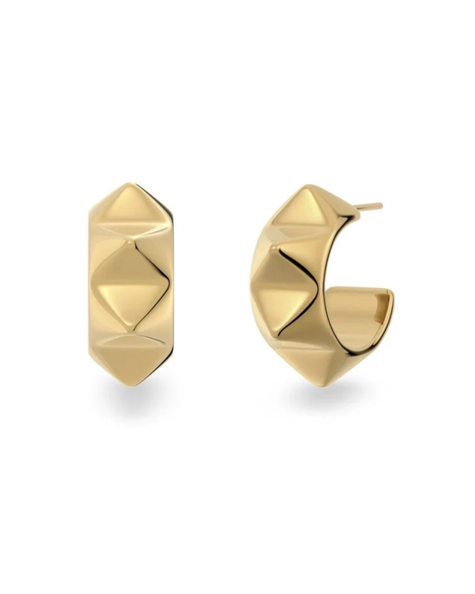 Peak Rivet Creoles in Gold by EDBLAD