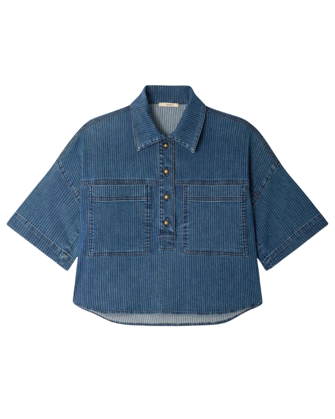 Newport Denim Overshirt in Regate Blue by Sessùn
