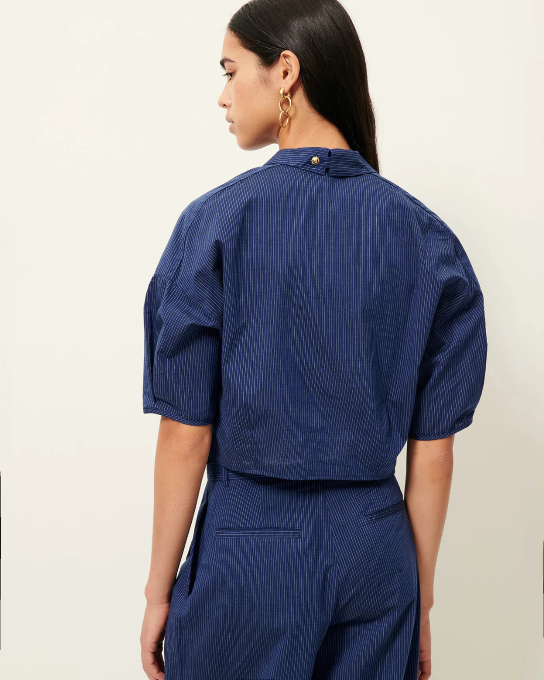U Shirt Short Sleeve Top in Blazer Blue by Sessùn