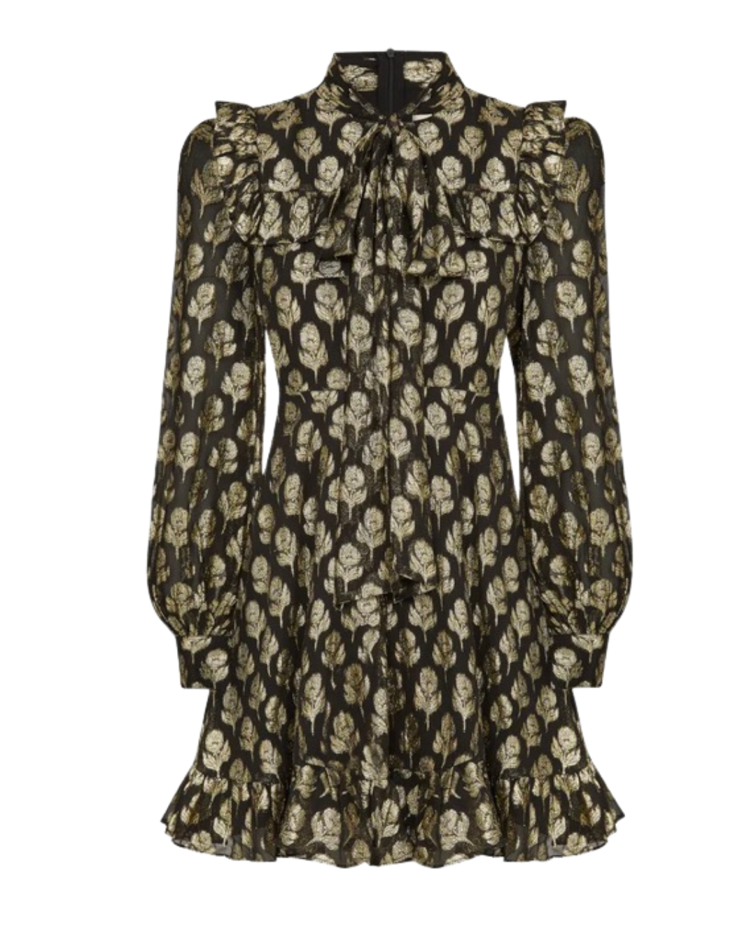 Gracie Dress in Black & Gold by Queens of Archive