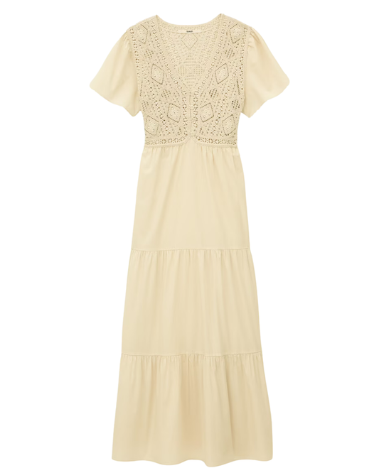 Sandy Dress in Ecru by BA&SH