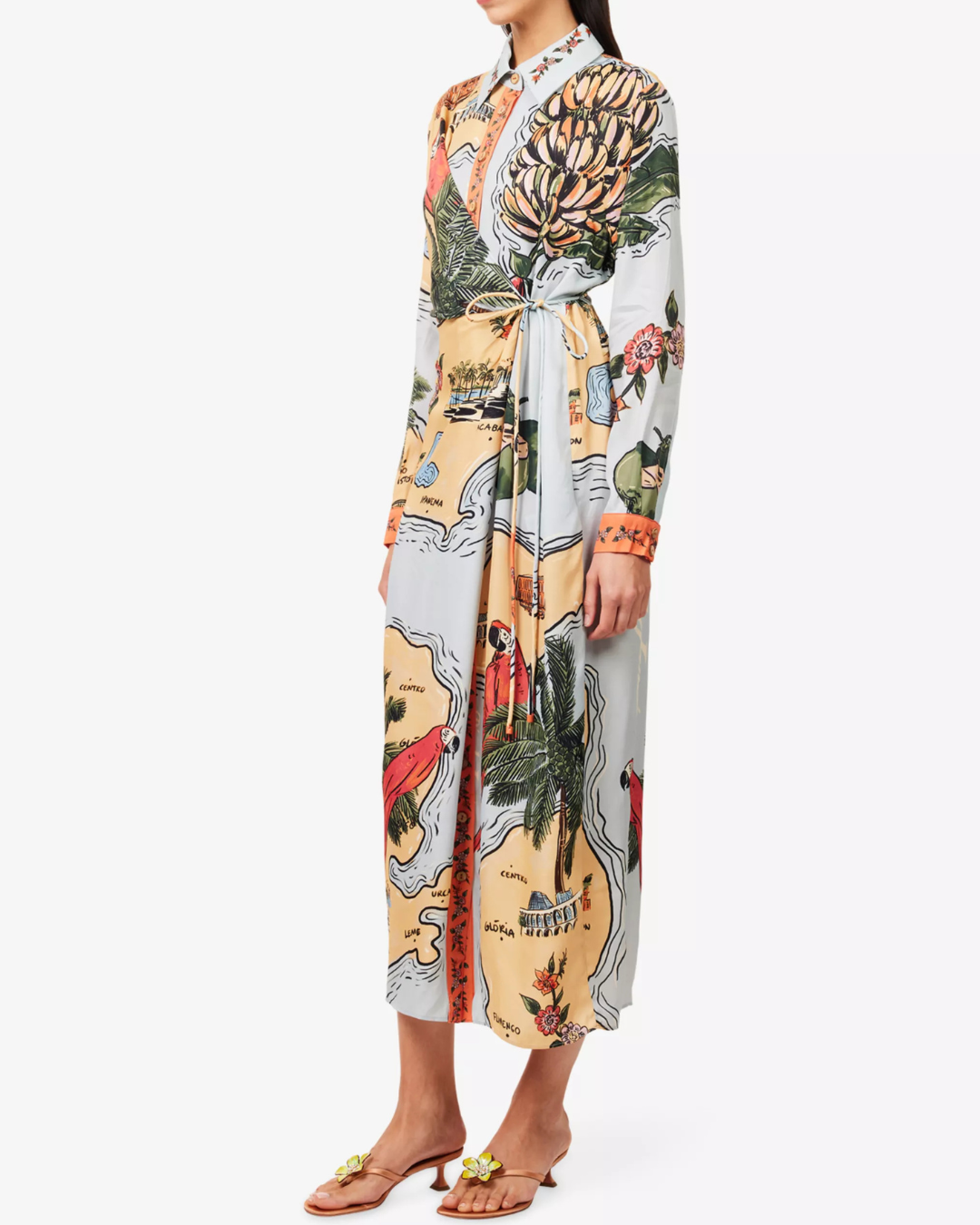 Beaches Path Collared Buttoned Maxi Dress by Farm Rio