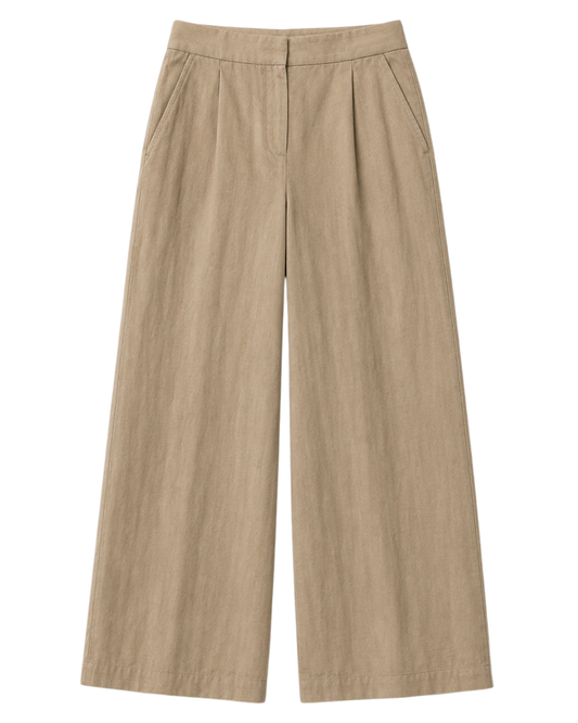 Oli Linen Trouser in Taupe by Lilly Pilly