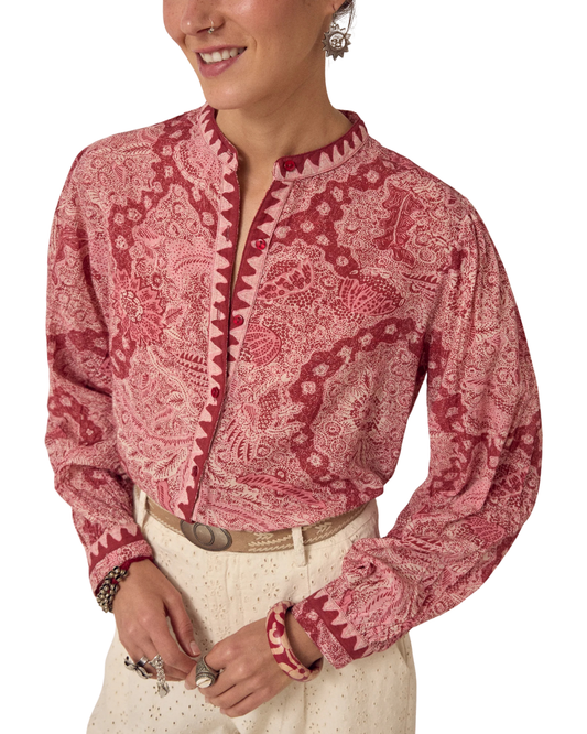 Gaia Blouse in Volcano by Maison Hotel
