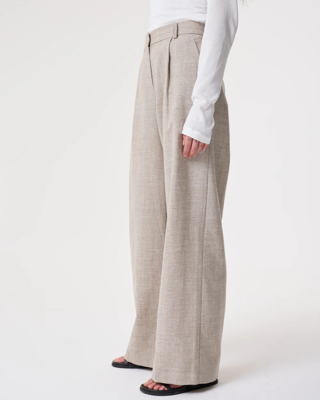Chiara Undyed Trousers in Grey by AKYN