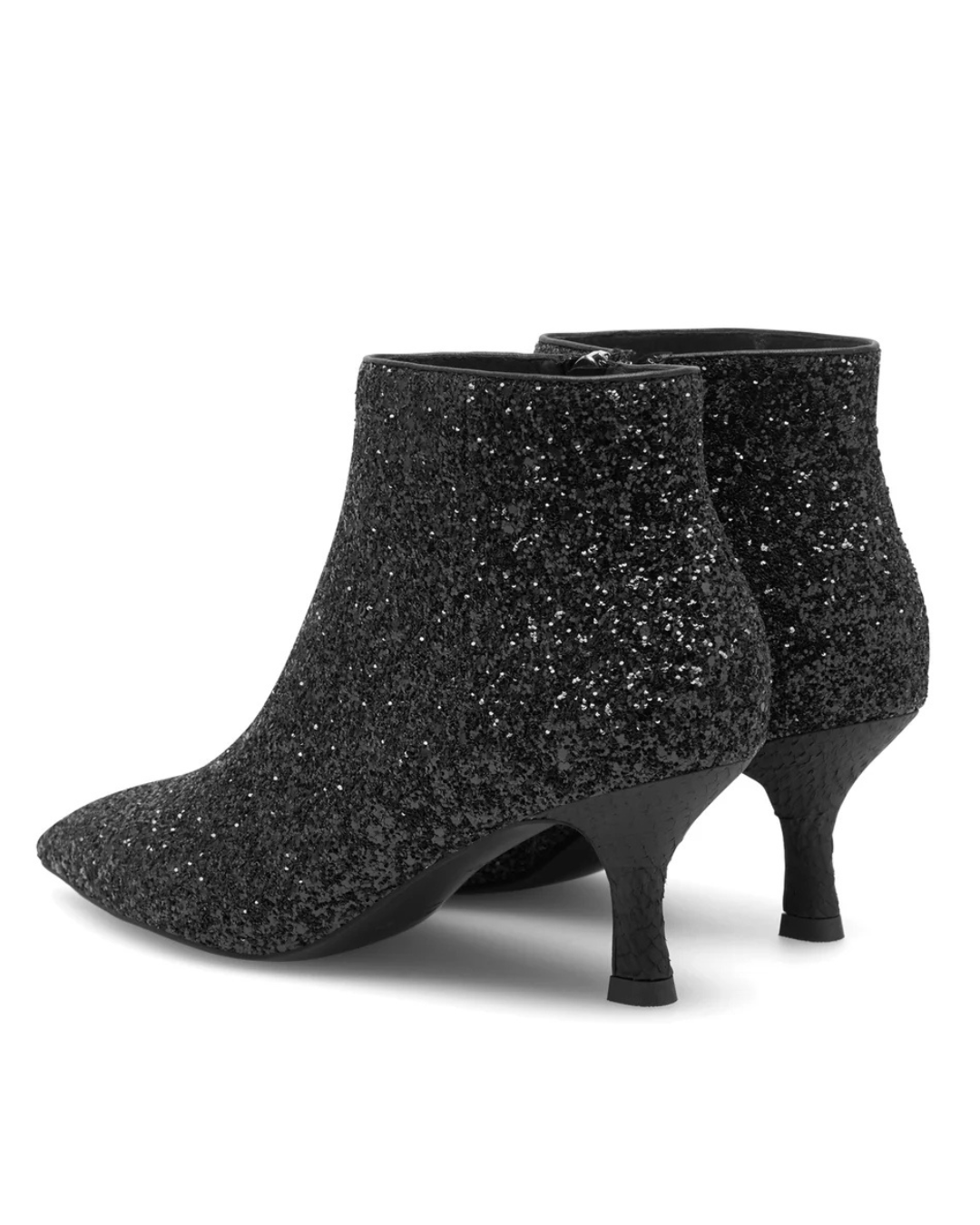 Vera Glitter Ankle Boots in Black by WODEN